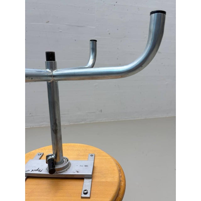 Beige Vintage Industrial Swivel Stool, 1980s For Sale - Image 8 of 15