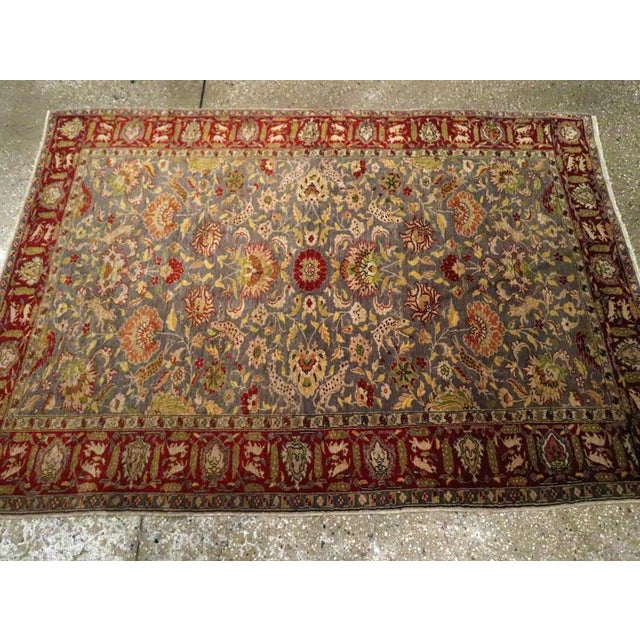 Galerie Shabab Collection Early 20th Century Turkish Sivas Throw Rug For Sale - Image 4 of 8