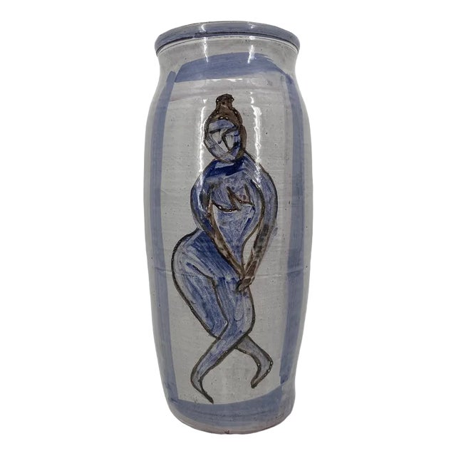 Mid-Century German Studio Ceramic Vase, 1960 For Sale