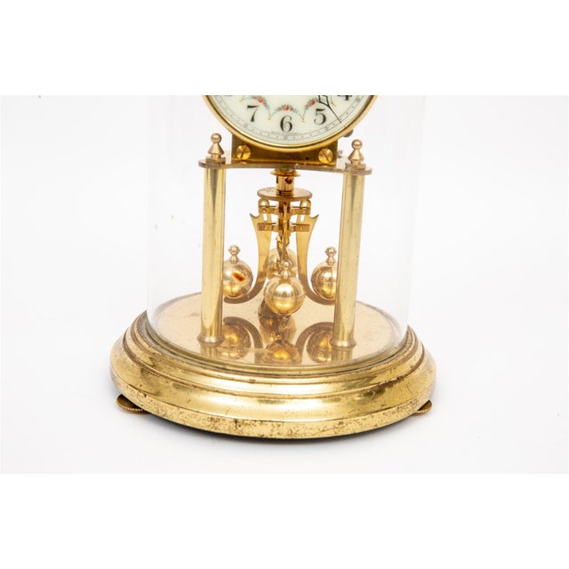 Vintage Kieninger & Obergfel Brass Anniversary Clock For Sale - Image 4 of 5
