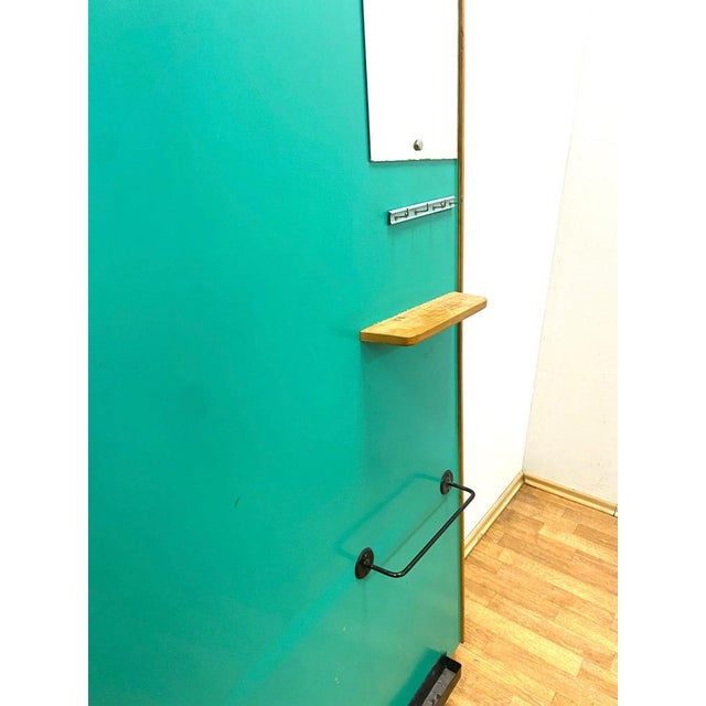 Wood Wall Hanger with Mirror, Czechoslovakia, 1960s For Sale - Image 7 of 11