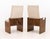 Vintage set of six Lane Furniture "Pueblo" Gray Boucle Upholstered Walnut Dining Chairs comprising of two armchairs and...