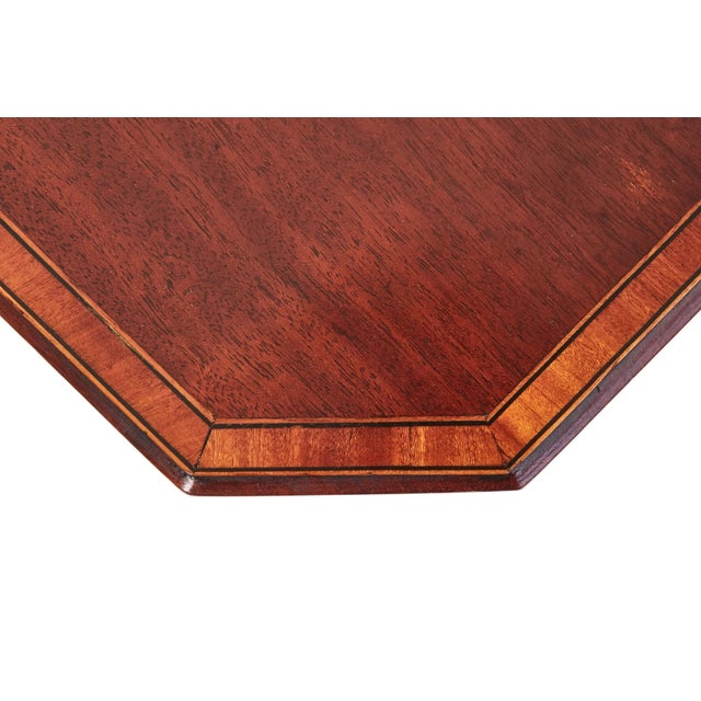 Antique Edwardian Mahogany Inlaid Drop Leaf Sutherland Table For Sale - Image 8 of 13