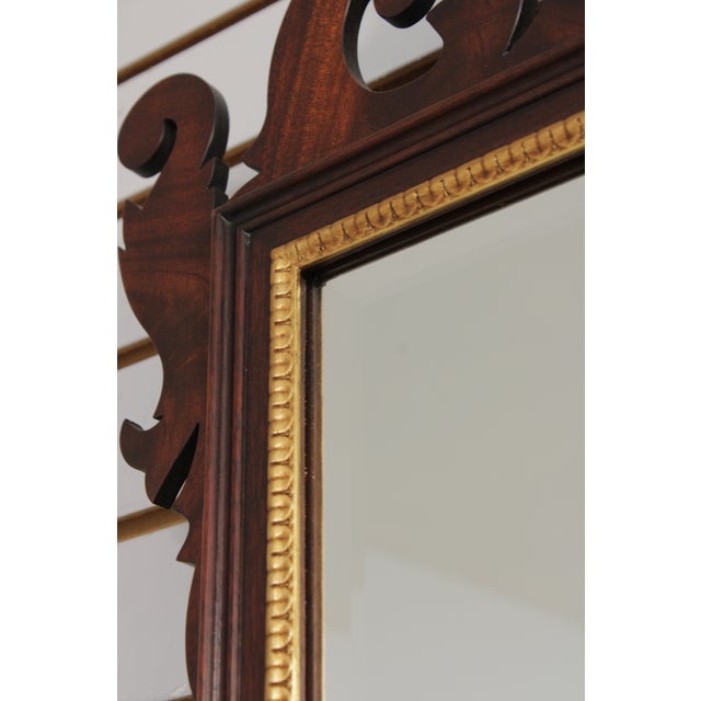 Henkel Harris Chippendale Mahogany Wall Mirror For Sale - Image 11 of 15