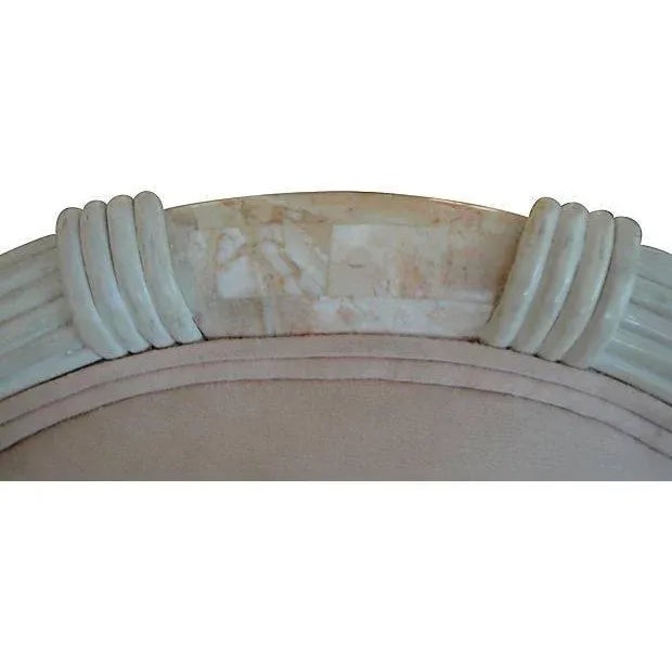 This is a fantastic 1980's accent chair. It has tessellated stone decor at the top. It is very comfortable. Great 80's...