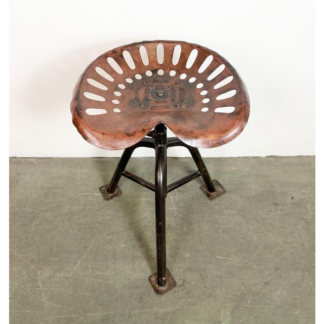 Mid-Century Modern Vintage Industrial Swivel Chair, 1950s For Sale - Image 3 of 18