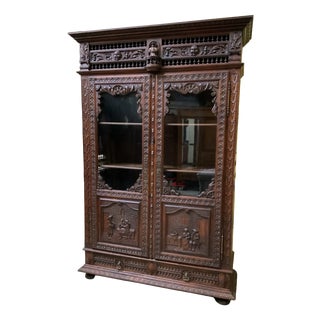 Antique Breton Display Case, 1880 For Sale