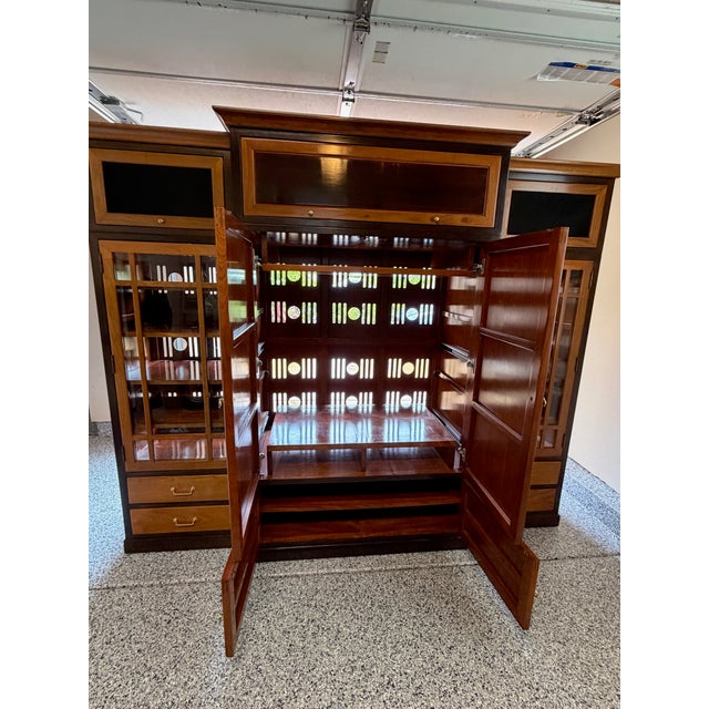 American 1990s 6 Piece Rosewood Entertainment Centre Custom Adaptation of Ethan Allen Catalogue For Sale - Image 3 of 5