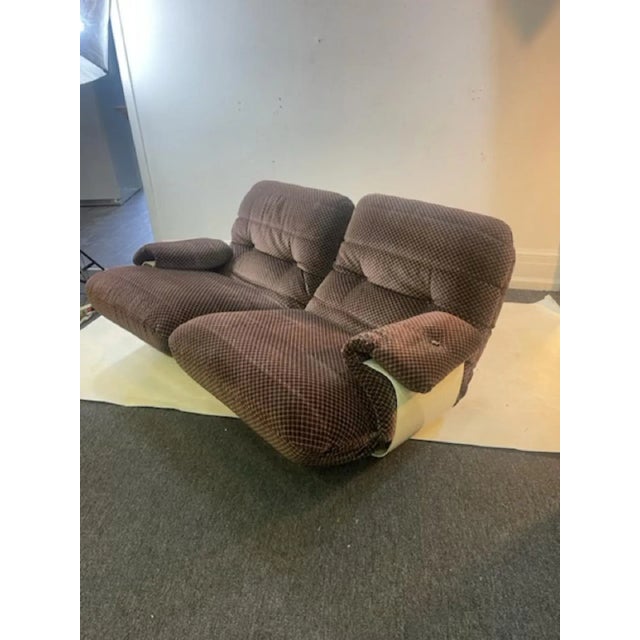 Brown 1960s Michel Ducaroy Modernist Perspex Two Seat Sofa For Sale - Image 8 of 9