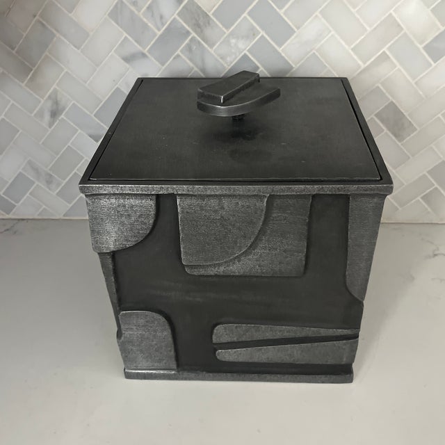 Arteriors Home Jay Jeffers for Arteriors, Duchamp Ice Bucket, Brutalist Style For Sale - Image 4 of 4
