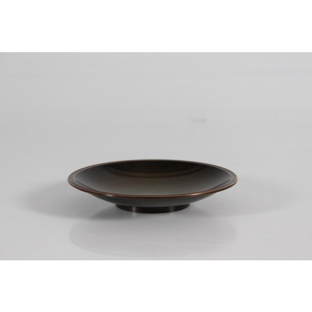 Small Art Deco Danish Low Bowl in Bronze from Just Andersen, 1940s For Sale - Image 9 of 9
