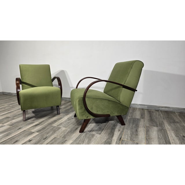 Set of Lounge Chairs by Jindrich Halabala, 1940s For Sale - Image 11 of 11