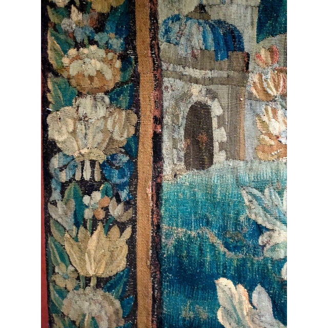Antique Aubusson Tapestry in Wool, 1700s For Sale - Image 3 of 14