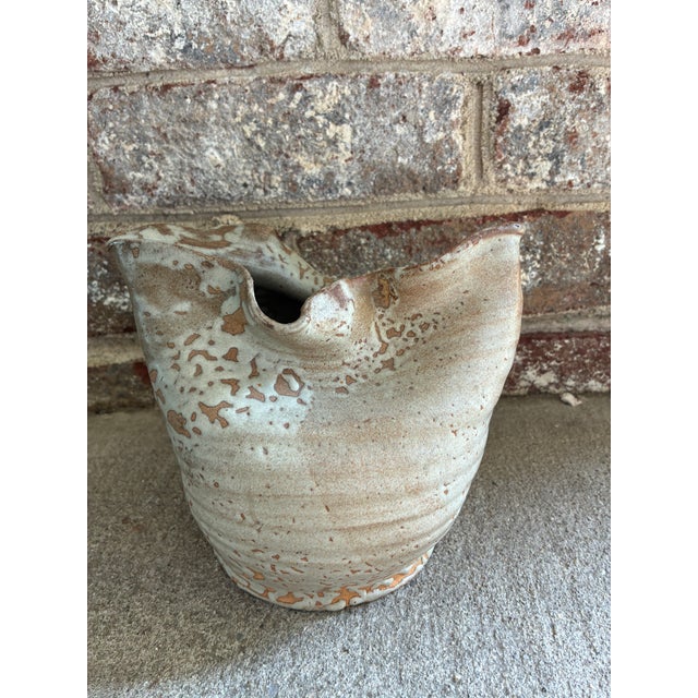Abstract Vintage Studio Pottery Vessel For Sale - Image 3 of 13