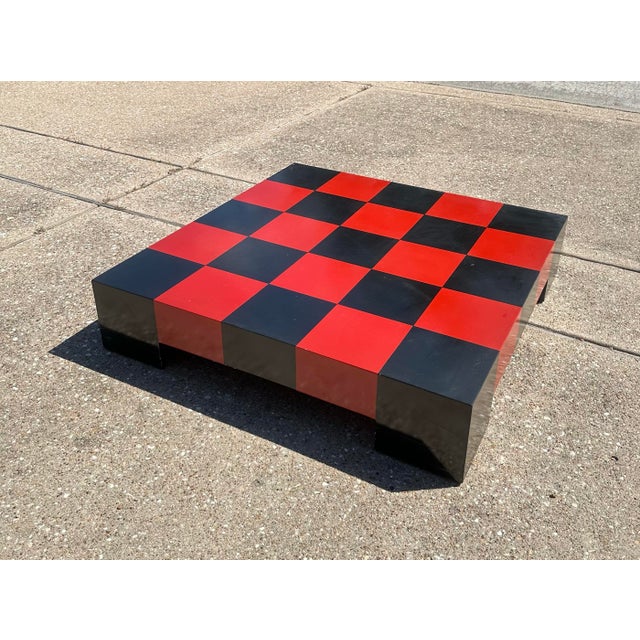 Vintage Authentic Milo Baughman for Thayer Coggin Checkered Coffee Table Style #3352 Post Modern For Sale In Houston - Image 6 of 12
