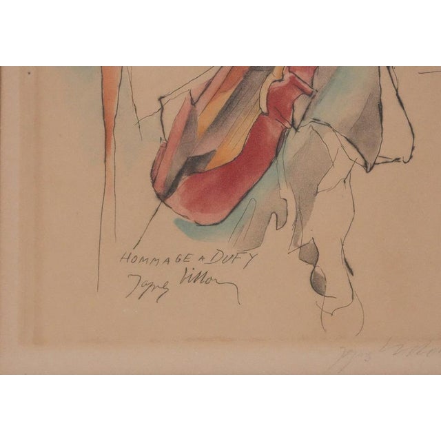 Jacques Villon, The Cellist, Original Signed Engraving For Sale - Image 4 of 8