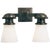 Chapman & Myers for Visual Comfort Signature New York Subway Double Light in Bronze with White Glass For Sale