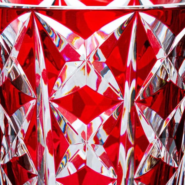 Large Saint Louis Vases in Deep Red Crystal, 1841, Set of 2 For Sale - Image 6 of 11