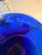 1980s Vintage Murano Art Glass Large Blue and Gold Candlesticks Signed For Sale - Image 5 of 7