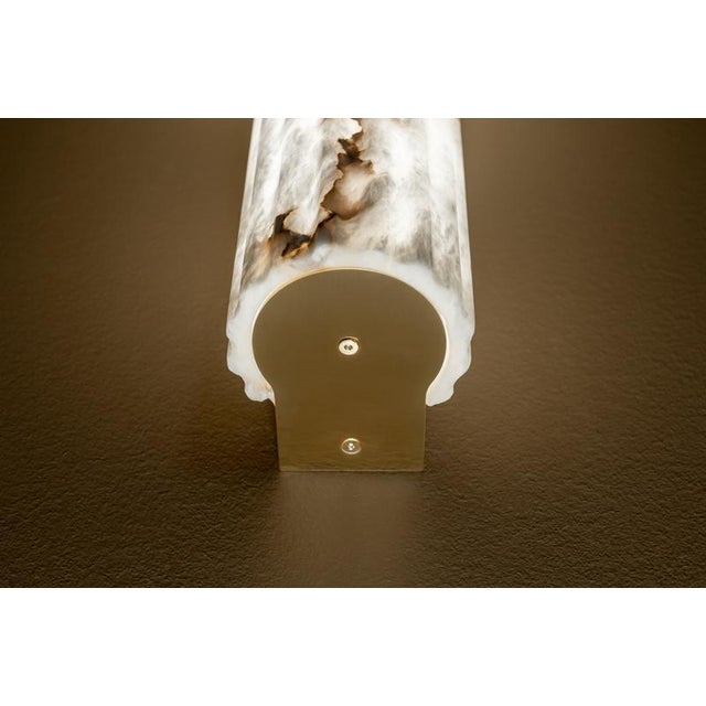 Roller WS Small Wall Lamp by United Alabaster For Sale - Image 11 of 16