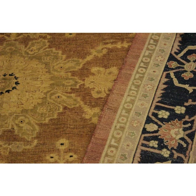 1980s 1980s Semi Vintage 1980s Vintage Sun-Faded Brown Wool Rug -9'1" X 11'5" For Sale - Image 5 of 8