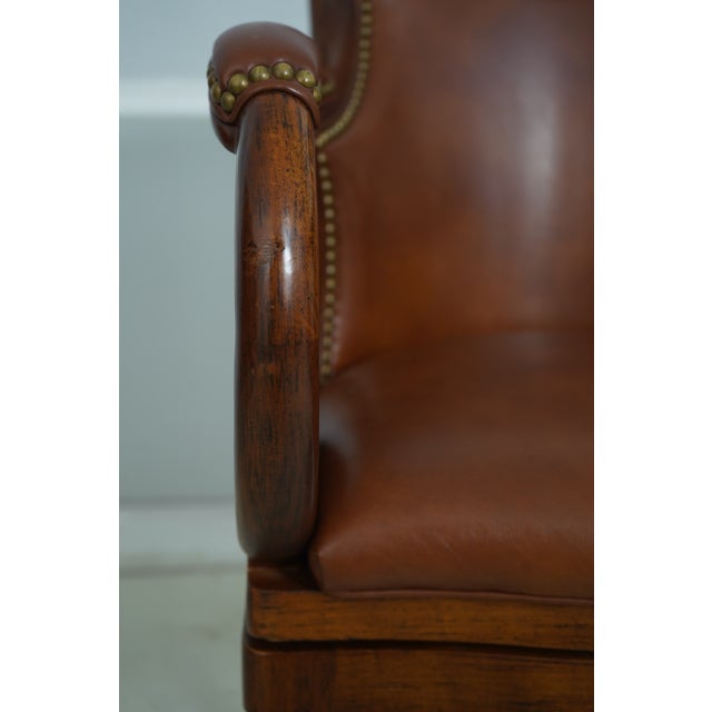 Set of 3 Hancock & Moore Leather Bar Counter Chairs For Sale - Image 15 of 18