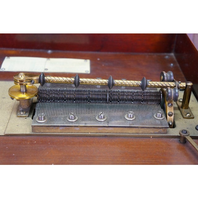 Antique Regina Double Comb 15.5" Music Box Player & 46 Records For Sale - Image 17 of 18
