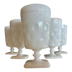 1950s Milkglass Goblets - Set of 6