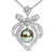 Indulge in the timeless elegance of this exquisite pendant necklace, where the radiance of 18K white gold, enhanced by a...