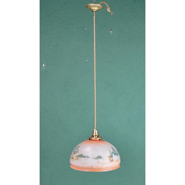 Art Deco Painted Ceiling Lamp, 1920s For Sale - Image 10 of 10