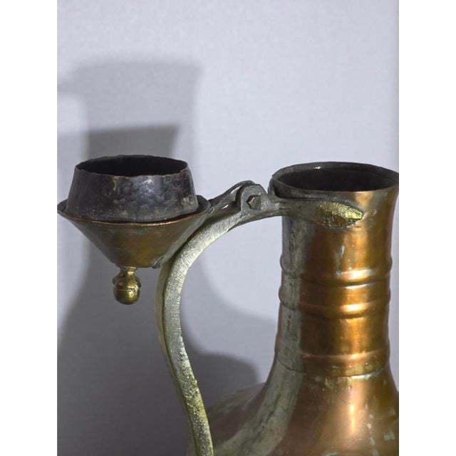 Metal Vintage Middle Eastern Hand-Hammered Copper Pitcher Jug Ewer For Sale - Image 7 of 8