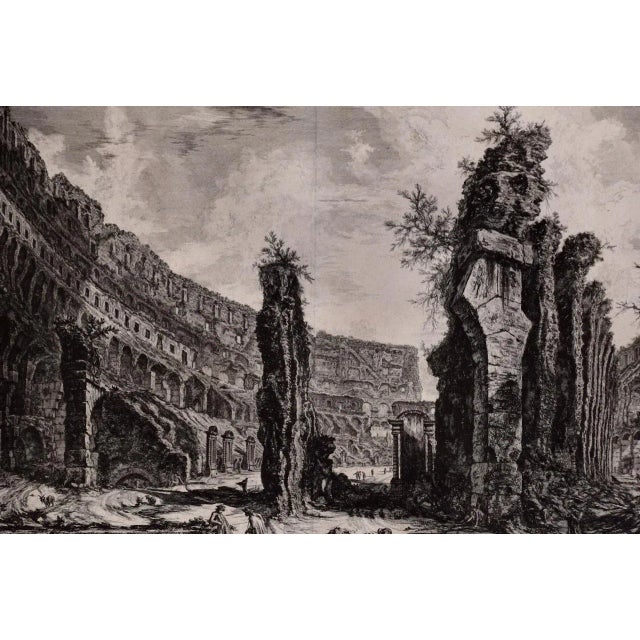 18th Century The Roman Colosseum: A Framed 18th Century Etching of the Interior by Giovanni Piranesi, 1766 For Sale - Image 5 of 11