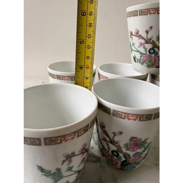 Mid 20th Century Limoges France Hand Painted Porcelain Cups - Set of 6 For Sale In New York - Image 6 of 8
