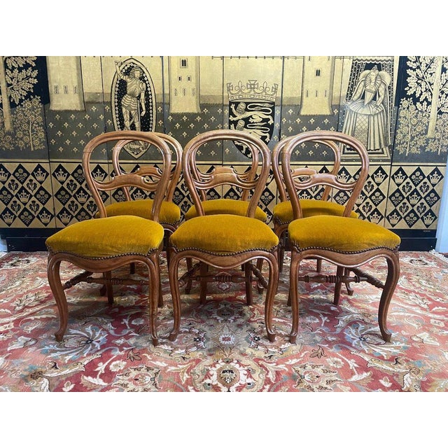 Brown Louis Philippe Period Chairs, Set of 6 For Sale - Image 8 of 8