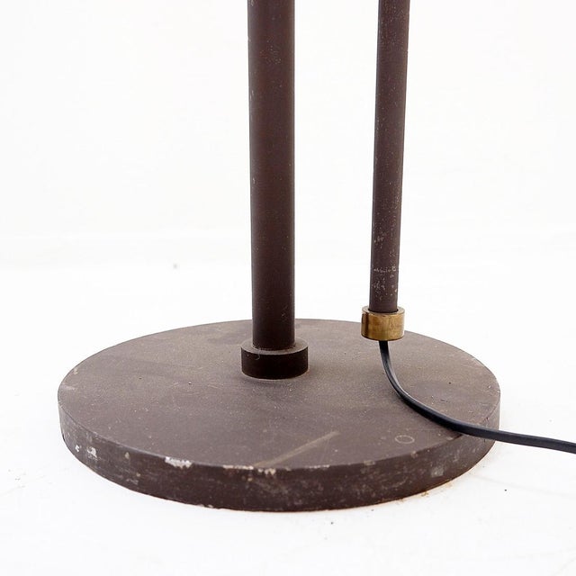 Metal Mid-Century Height-Adjustable Floor Lamp in the style of Bergboms, 1960s For Sale - Image 7 of 14