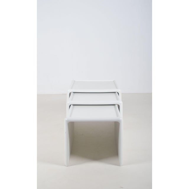 Set of 3 nesting tables designed by Peter Ghyczy in the 70s. They are made by the German company Horn Collection. The...