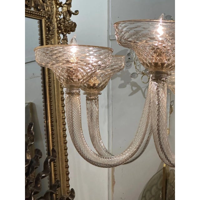 Murano Quilt Glass Ball Form Chandelier For Sale - Image 4 of 8