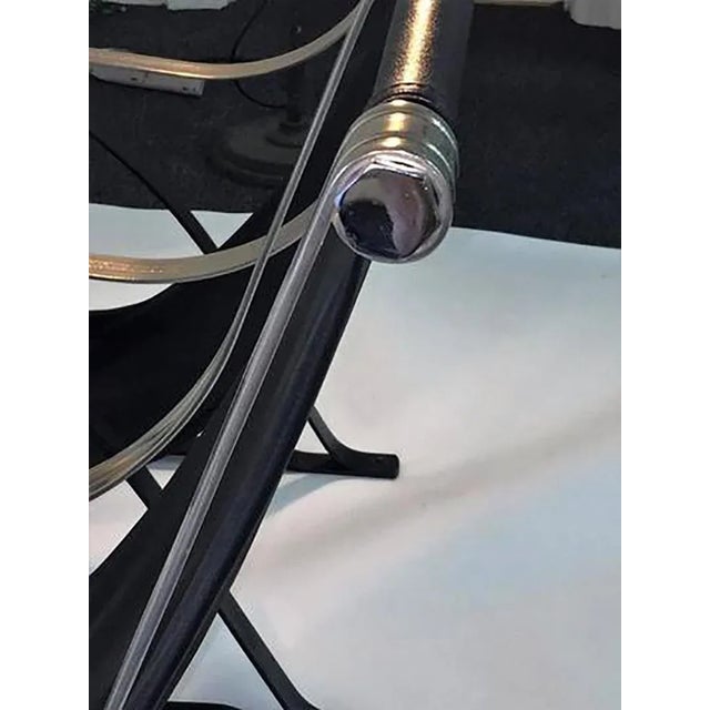 Mid 20th Century Art Deco Pair of Sling Chairs Designed by Salvatore Bevelacqua For Sale - Image 5 of 9