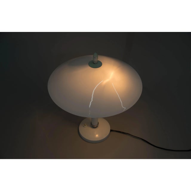 Mid-Century White Table Lamp, 1950s For Sale - Image 6 of 13