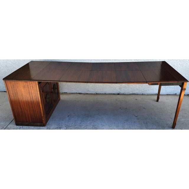 Traditional Saginaw Vintage Expandable Pullout Buffet Table For Sale - Image 3 of 12