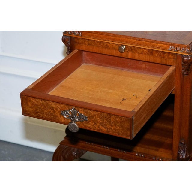 Antique Art Deco Queen Anne Bedside Tables, 1920s, Set of 2 For Sale - Image 6 of 18