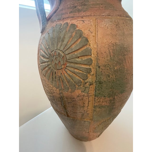 Mission Vintage Terracotta Floor Vases, a Pair For Sale - Image 3 of 12