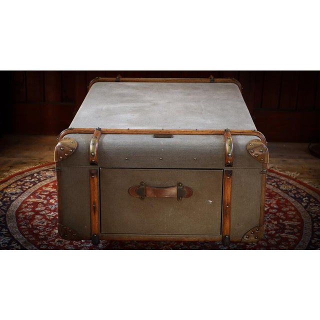 Early 21st Century Large Globetrekker Trunk Coffee Table in Canvas and Leather from Timothy Oulton, 2010s For Sale - Image 5 of 18