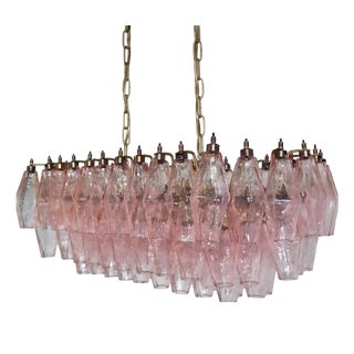 Murano Poliedri Chandelier by Carlo Scarpa, 1990 For Sale