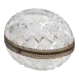 Early 20th Century Antique French Crystal Dresser Box For Sale