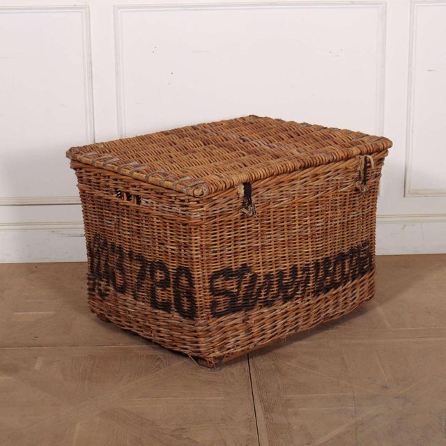 English Wicker Log Basket, 1890s For Sale - Image 3 of 10