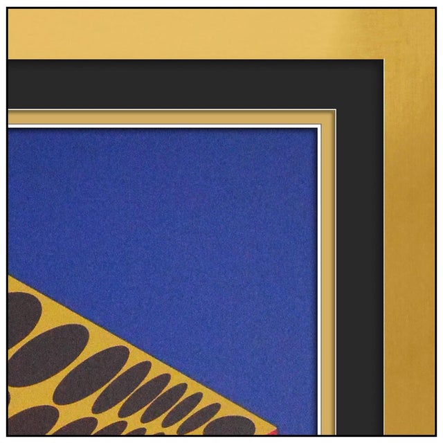 Late 20th Century Parmenide Geometric Abstract Red Screenprint Victor Vasarely For Sale In Minneapolis - Image 6 of 6