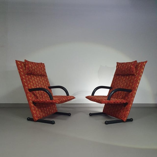 Postmodern T-Line Armchairs by Burkhard Vogtherr, Set of 2 For Sale - Image 5 of 18