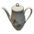 Vintage Bareuther Waldsassen Bavaria Porcelain Floral Coffee Pot With Gold Accents For Sale