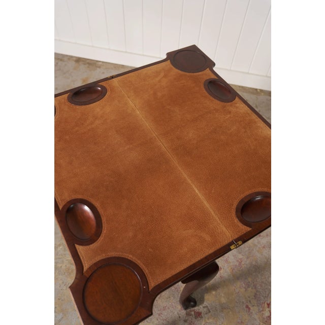 18th Century 18th Century George I Mahogany Club Footed Game Table With Suede Interior For Sale - Image 5 of 10